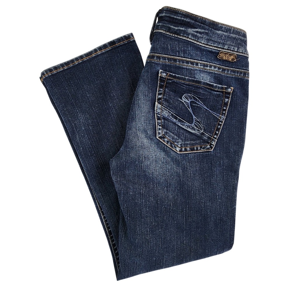 Silver Jeans Blue Suki Capri Womens 29 Y2K Indie Boho Denim Casual Stretch Curvy
